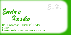 endre hasko business card